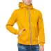 K-way felpa gialla con zip e logo nella parte anteriore