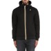 K-way Felpa Uomo nera con cappuccio e zip 