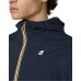 K-way Giubbotto blu da uomo con cappuccio e zip 