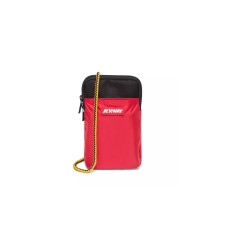 K-way porta cellulare rosso con logo nella parte anteriore 