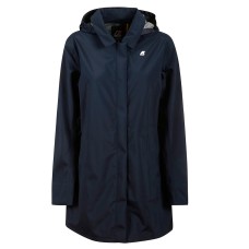 K-way Giubbotto blu da donna lungo con zip