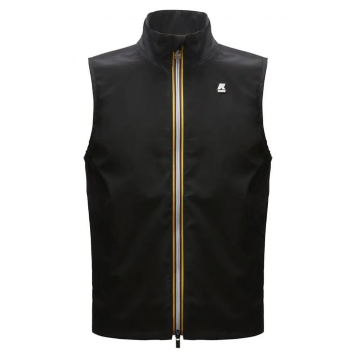 K-way gilet nero da uomo con logo nella parte anteriore