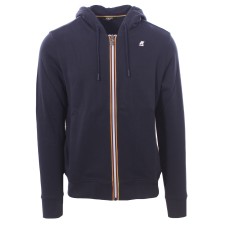 K-WAY  felpa blu con cappuccio