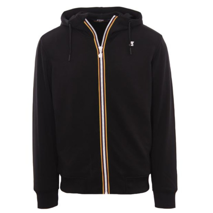 K-WAY Felpa nera con cappuccio