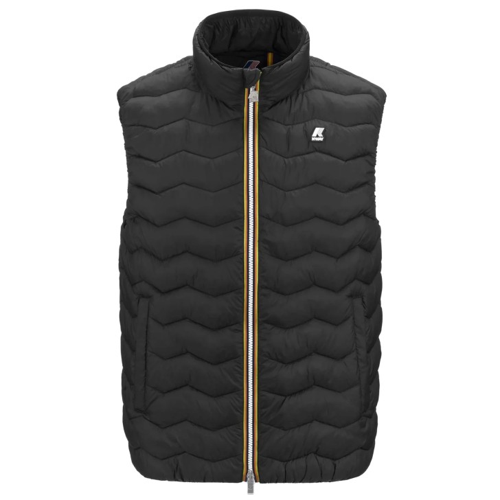 K-WAY Smanicato nero da uomo con zip 