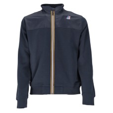 K-way felpa con zip blu da uomo 