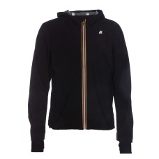 K-WAY giubbotto nero con cappucio da uomo 