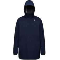 K-way Giubbotto da Uomo blu con cappuccio 