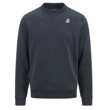 K-way felpa blu con logo nella parte anteriore