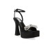 Steve Madden Sandalo nero con fiocco in strass