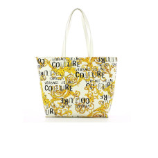 Versace Jeans Couture Borsa a Spalla da Donna Bianca con stampa Baroque all over 