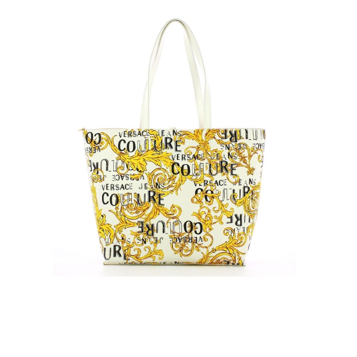 Versace Jeans Couture Borsa a Spalla da Donna Bianca con stampa Baroque all over 
