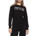 Versace Jeans Couture  Felpa Nera con logo ricamato nella parte anteriore