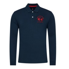 La Martina Polo a maniche lunghe colore blu da uomo 