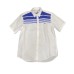 Harmont&Blaine Camicia bianca in Lino da uomo con inserti blu 