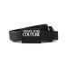 Versace Jeans Couture Cintura da uomo nera con fibbia gommata e logo a rilievo a contrasto