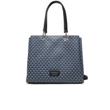 Emporio Armani Borsa a spalla Blu con Stampa Monogram Eagle All Over e tracolla regolabile, estraibile