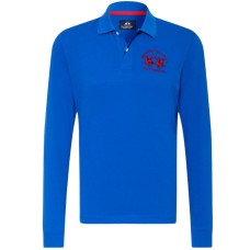 La Martina Polo a maniche lunghe colore blu da uomo