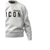 Dsquared2 Felpa bianca in cotone con maxi logo DSQUARED2 ICON