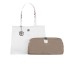 Piero Guidi borsa a spalla bianca con pochette estraibile