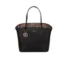 Piero Guidi TOTE BAG/SHOPPING BAG Borsa a spalla nera da donna con stampa Maci Circus