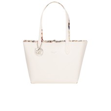 Piero Guidi borsa a spalla bianca reversibile con stampa magic circus