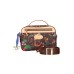Piero Guidi borsa marrone con stampa magic circus