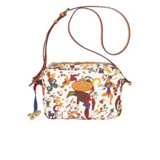 Piero Guidi Borsa a tracolla in stampa Magic Circus bianco