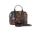 PIERO GUIDI BORSA A MANO NERA CON STAMPA MAGIC CIRCUS 