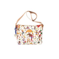 Piero Guidi Borsa a tracolla in stampa Magic Circus bianco 