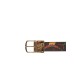 Piero Guidi Cintura reversibile marrone con stampa magic circus