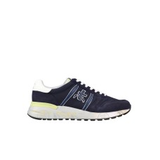Premiata LANDER_6634 Sneakers in pellame morbido scamosciato e nylon blu