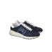 Premiata Sneakers in pellame morbido scamosciato e nylon blu