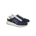 Premiata LANDER_6634 Sneakers in pellame morbido scamosciato e nylon blu