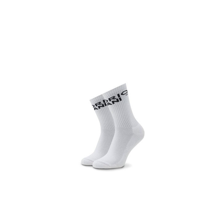 Emporio Armani set 2 paia di calze Bianche unisex realizzate in spugna di cotone con logo jacquard