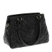 LOVE MOSCHINO BORSA A MANO NERA EFFETTO TRAPUNTATO