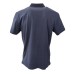 Harmont&Blaine Polo a manica corta in cotone blu con inserto azzurro e logo lettering