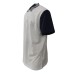 Harmont&Blaine Polo in cotone Bianca a manica corta con collo e maniche a contrasto e logo bassotto ricamato grigio 