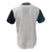 Harmont&Blaine Polo in cotone Bianca a manica corta con collo e maniche a contrasto e logo bassotto ricamato grigio 