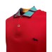 HARMONT&BLAINE POLO ROSSA DA UOMO CON COLLETTO CON FANTASIA 