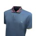HARMONT&BLAINE POLO AZZURRA DA UOMO CON COLLETTO CON FANTASIA 
