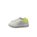 4US Sneakers bianca da uomo in pelle con logo 4US giallo fluo