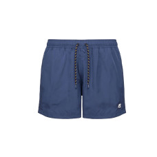 K-Way Boxer da mare blu indigo corto Hazel con tasche laterali Logo in silicone colorato