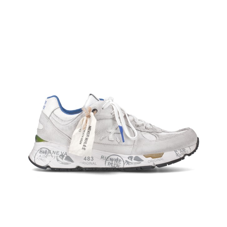 PREMIATA MASE_6621 SNEAKER IN SUEDE E TELA WHITE VINTAGE