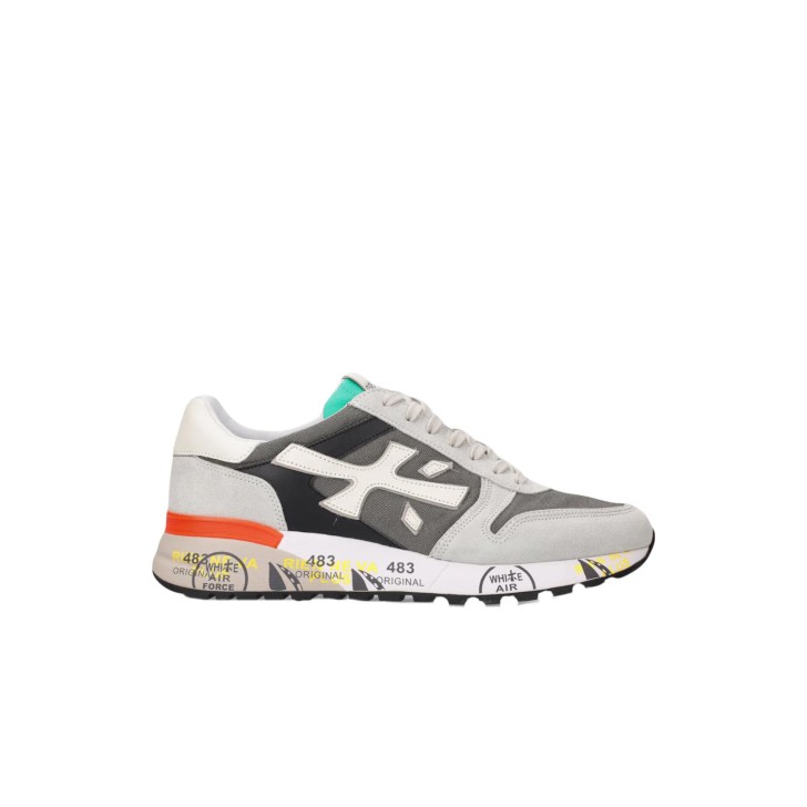 Premiata MICK_6166 Sneakers multicolore in mix di materiali e pellami di qualità da uomo