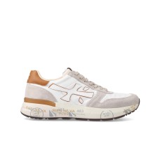PREMIATA MICK_7208 SNEAKER IN SUEDE E NYLON WHITE/COGNAC