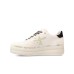 PREMIATA MICOL_6794 SNEAKER PLATFORM IN LEATHER E SUEDE BIANCO LATTE