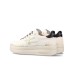 PREMIATA MICOL_6794 SNEAKER PLATFORM IN LEATHER E SUEDE BIANCO LATTE
