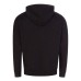 Emporio Armani Felpa con cappuccio in double jersey nera con micro eagle All Over