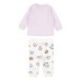 MOSCHINO COMPLETO T-SHIRT E PANTALONE IN COTONE ORGANICO CON STAMPA LOGO E TEDDY BEAR